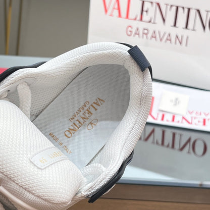 OPEN SKATE SNEAKER IN WHITE MIX NAVY BLUE CALFSKIN