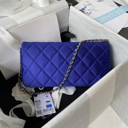 CC 26 CLUTCH WITH CHAIN BAG IN COBALT BLUE CALFSKIN