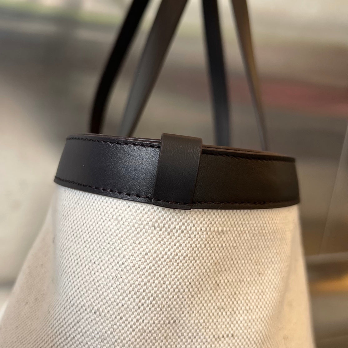 FLIP FLAP 38 IN WHITE CANVAS AND BLACK CALSKIN