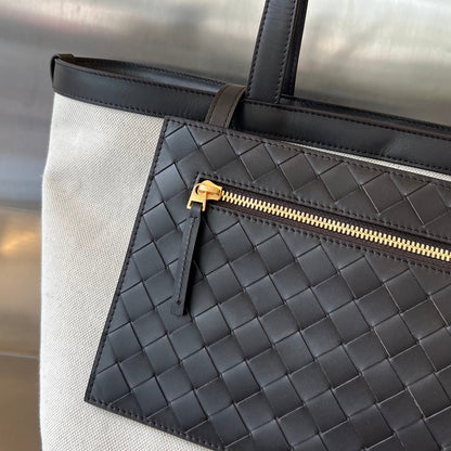 FLIP FLAP 30 IN WHITE CANVAS AND BLACK CALSKIN