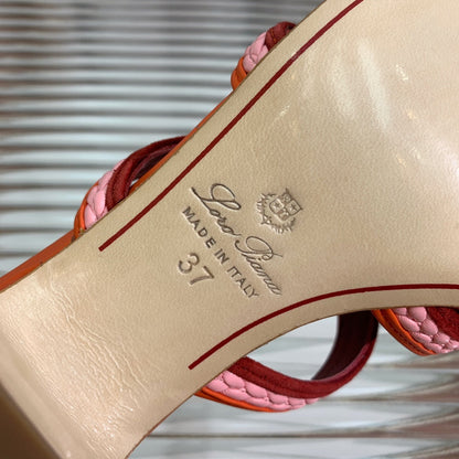 LP SPRIGHTLY CHARMS MID-SANDAL BURNT ORANGE CALFSKIN