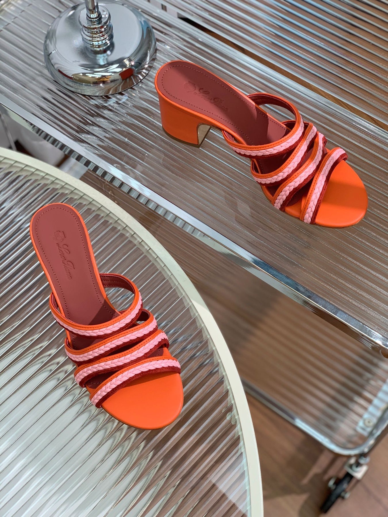 LP SPRIGHTLY CHARMS MID-SANDAL BURNT ORANGE CALFSKIN