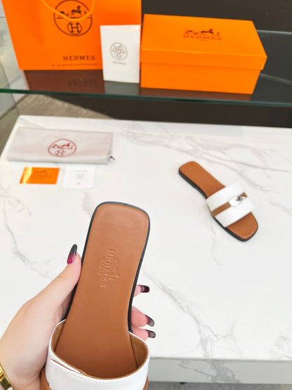 Giulia Sandal White Tan Calfskin