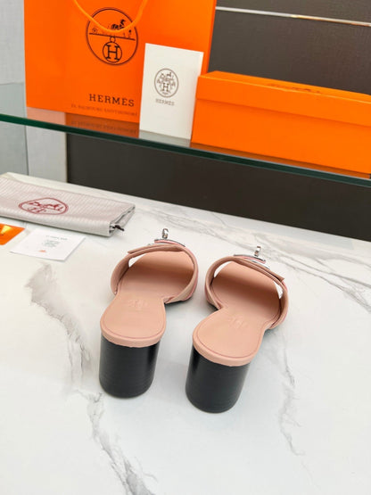 Gigi 50 Sandal Rose Cannelle Calfskin
