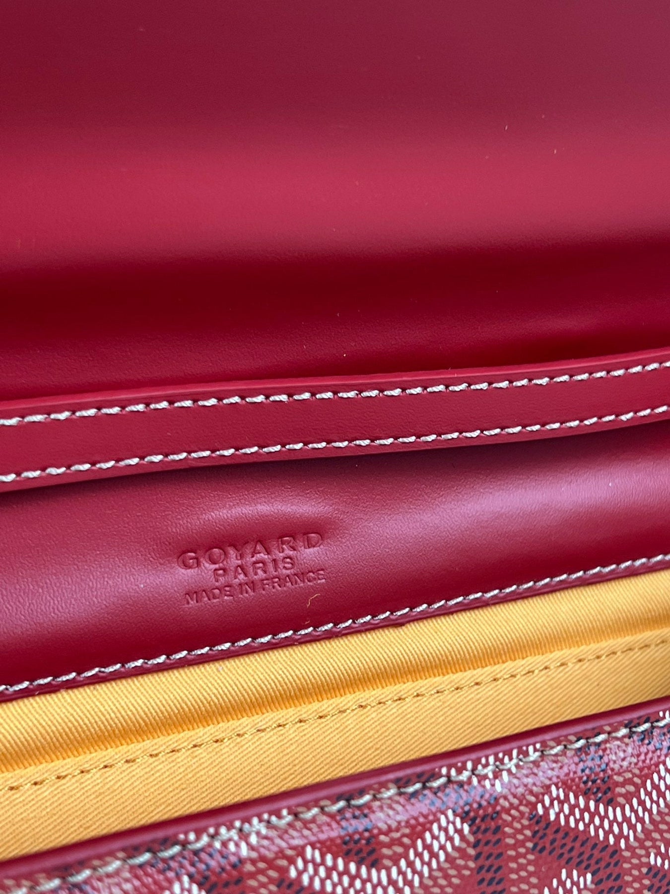 MONTE-CARLO PM CLUTCH 25 IN CLASSIC RED GOYARDINE CANVAS