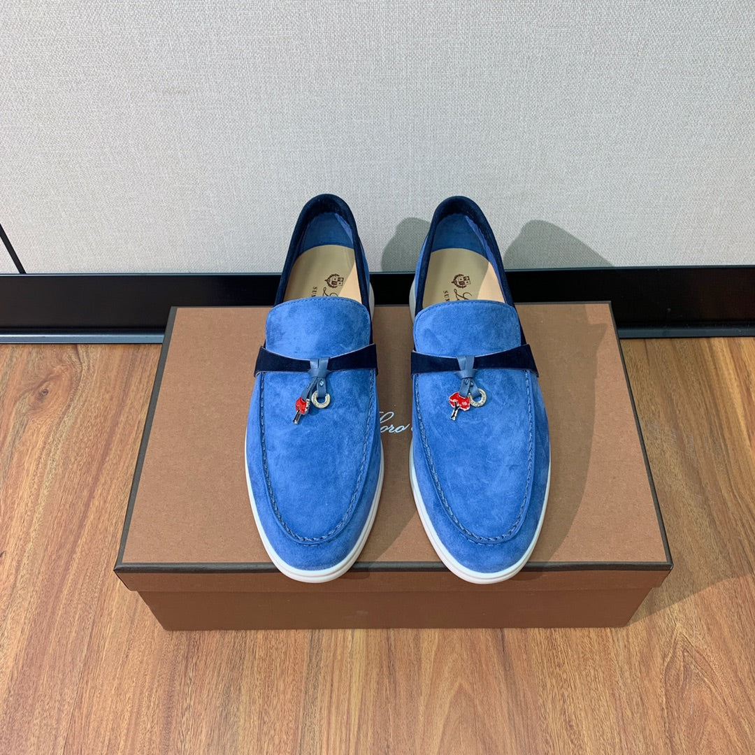 LP CHARMS WALK BABOUCHE LOAFERS COBALT SUEDE