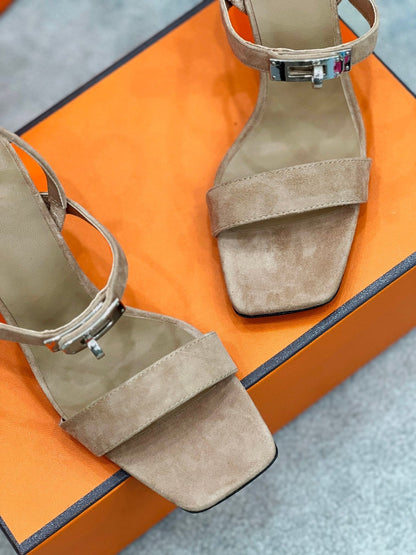 Glamour 75 Sandal Light Brown Suede