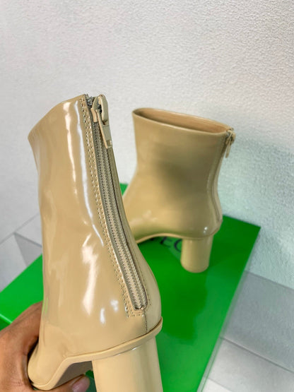 ATOMIC ANKLE BOOT IN KHAKI TAN CALFSKIN 75 MM