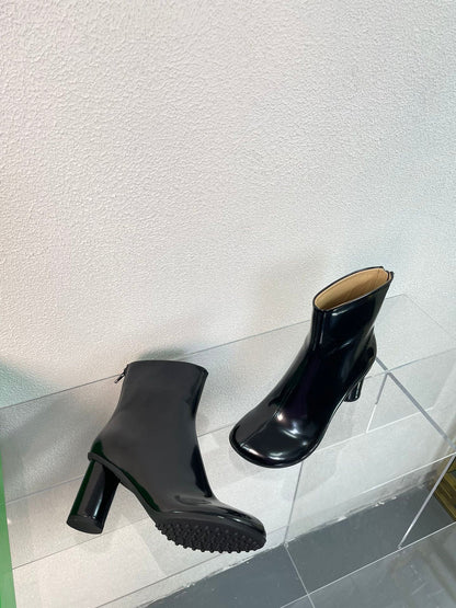 ATOMIC ANKLE BOOT IN BLACK CALFSKIN 75 MM