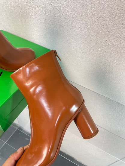 ATOMIC ANKLE BOOT IN BRONZE BROWN CALFSKIN 75 MM