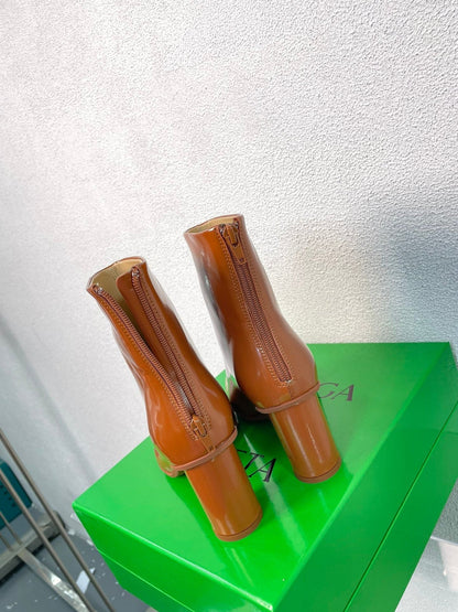 ATOMIC ANKLE BOOT IN BRONZE BROWN CALFSKIN 75 MM