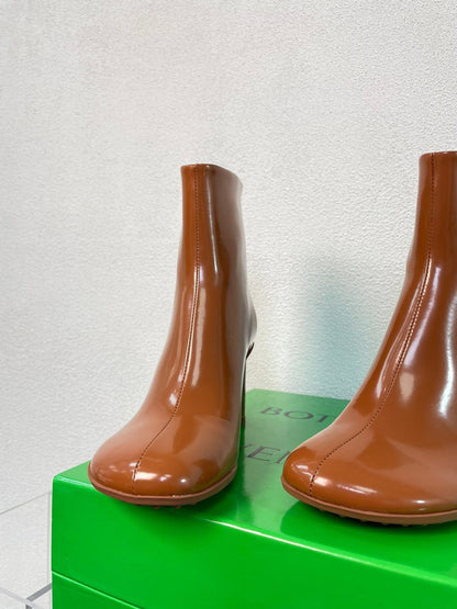 ATOMIC ANKLE BOOT IN BRONZE BROWN CALFSKIN 75 MM