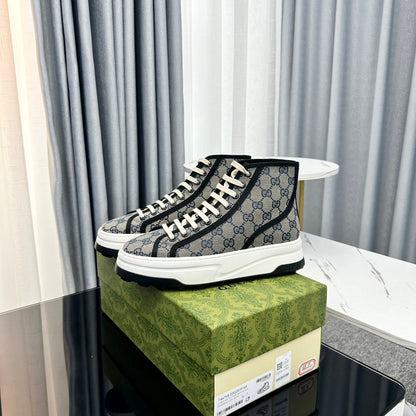 GG HIGH TOP SNEAKER FLATFORM LEAD CANVAS
