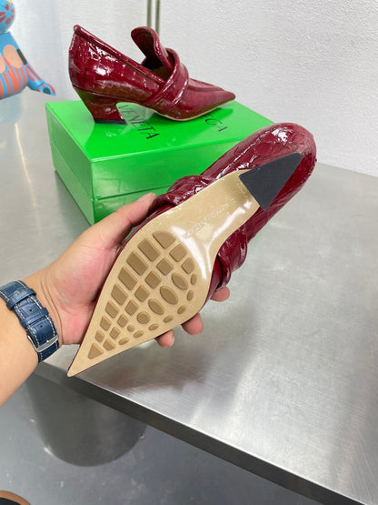 HIGH PUMP 35 MM IN SCARLET RED PATENT CALFSKIN