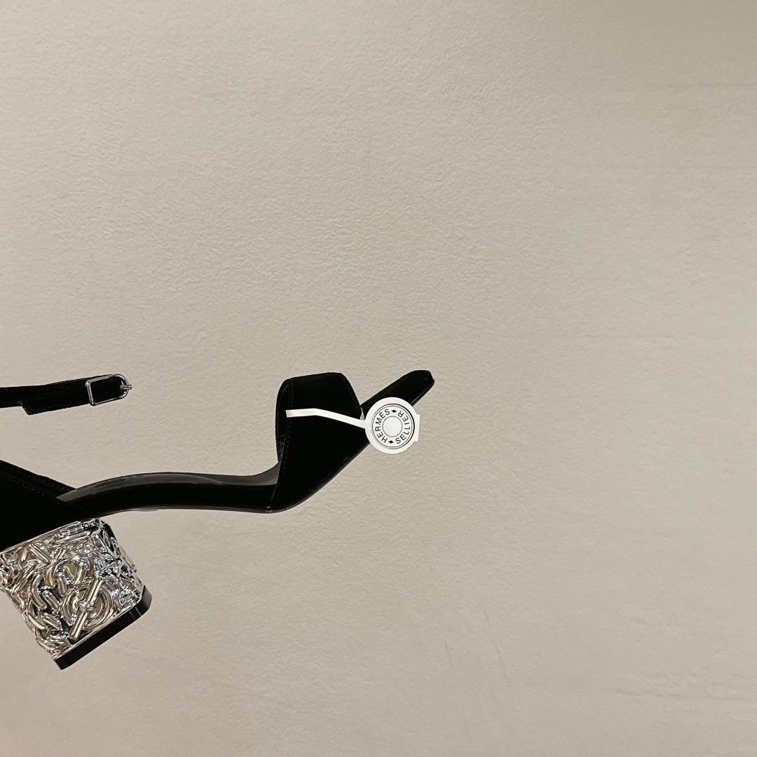 GLAM SANDAL 60 BLACK SUEDE