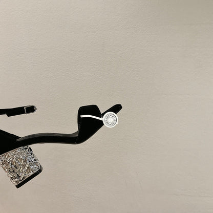 GLAM SANDAL 60 BLACK SUEDE