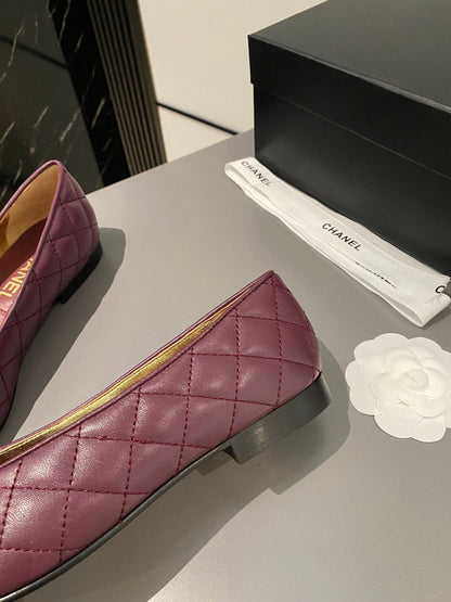 BALLET FLAT MULBERRY PURPLE LAMBSKIN