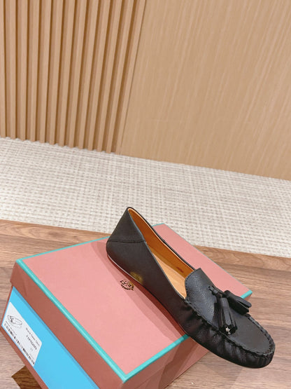 LP DOT SOLE WALK LOAFERS CHARCOAL DEERSKIN