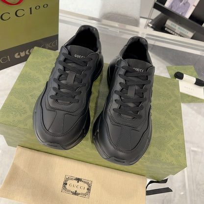 GG Rhyton Trainer Leather Black