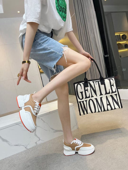 GIGA SNEAKER CARAMEL MIX WHITE CALFSKIN