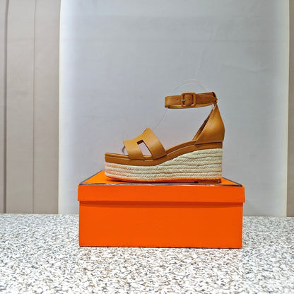 ELDA ESPADRILLE 80 AMBER CALFSKIN