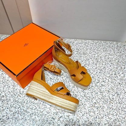 ELDA ESPADRILLE 80 AMBER CALFSKIN