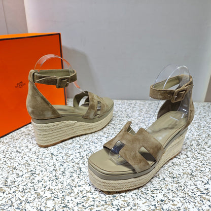 ELDA ESPADRILLE 80 MOCHA BROWN SUEDE