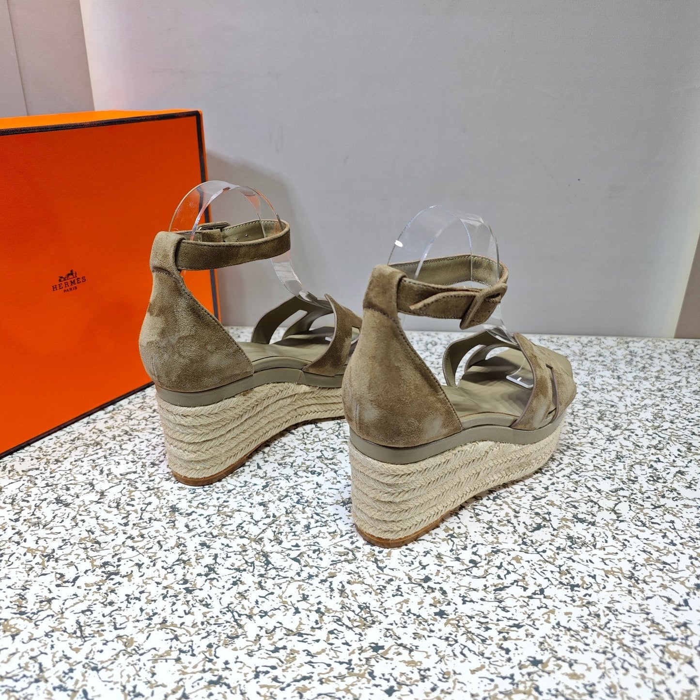 ELDA ESPADRILLE 80 MOCHA BROWN SUEDE