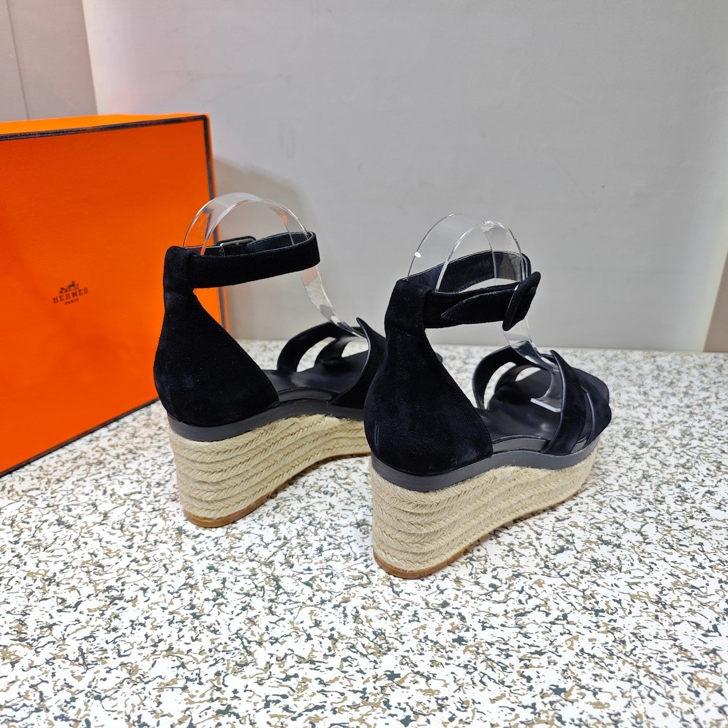 ELDA ESPADRILLE 80 BLACK SUEDE
