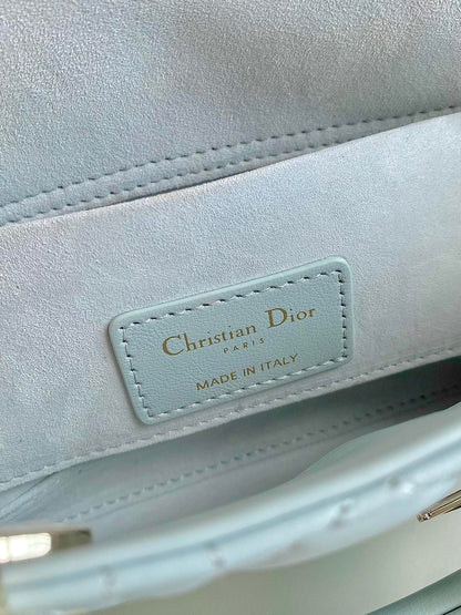 D-JOY BAG 22 IN LIGHT BLUE LAMBSKIN