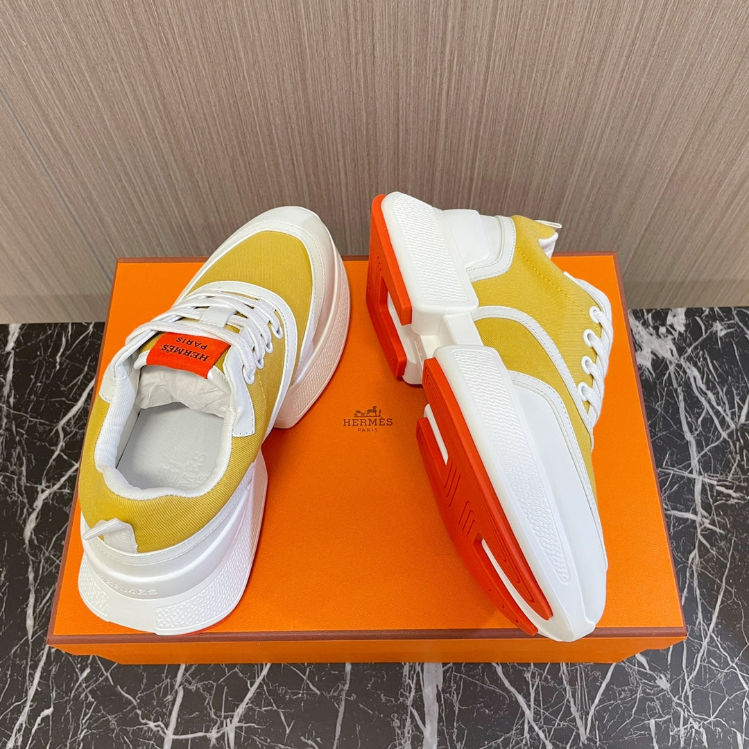 GIGA SNEAKER YELLOW MIX WHITE CALFSKIN