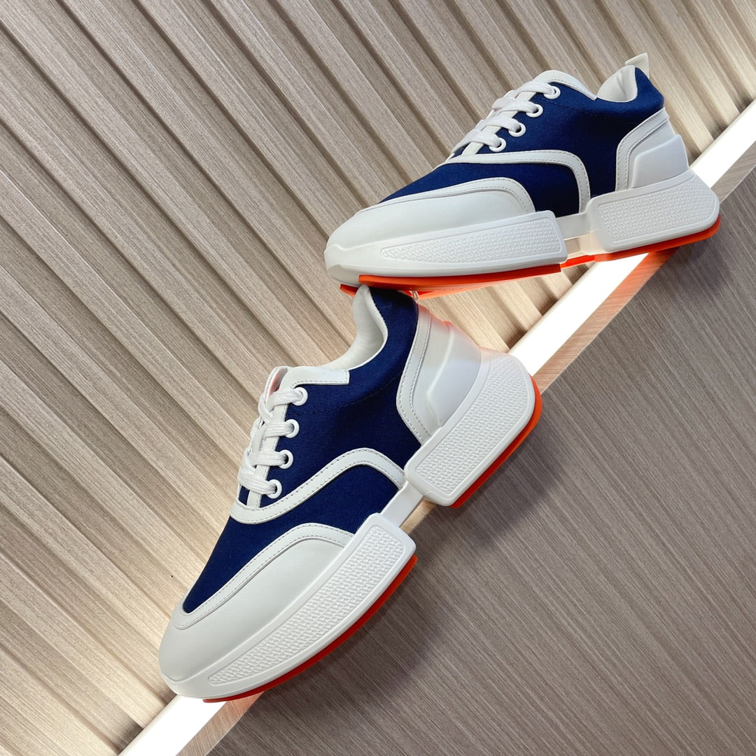 GIGA SNEAKER NAVY MIX WHITE CALFSKIN