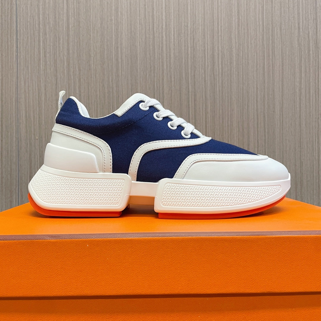 GIGA SNEAKER NAVY MIX WHITE CALFSKIN