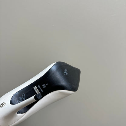 GG 105 BASIC HIGH HEEL WHITE LAMBSKIN