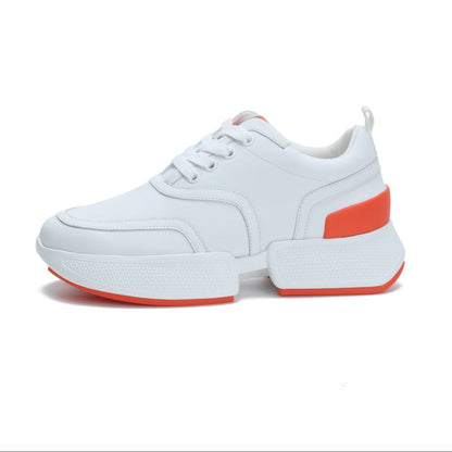 GIGA SNEAKER IN WHITE STITCHED MESH AND CALFSKIN