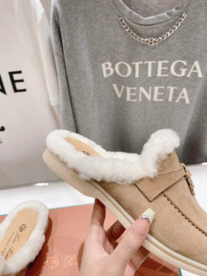 LP CHARMS WALK BABOUCHE LOAFERS CAMEL FLEECE