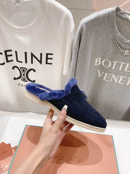 LP CHARMS WALK BABOUCHE LOAFERS INDIGO FLEECE