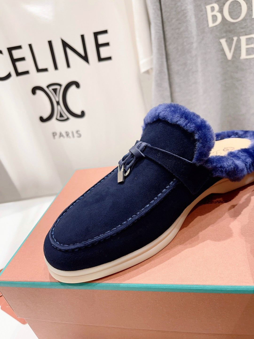 LP CHARMS WALK BABOUCHE LOAFERS INDIGO FLEECE