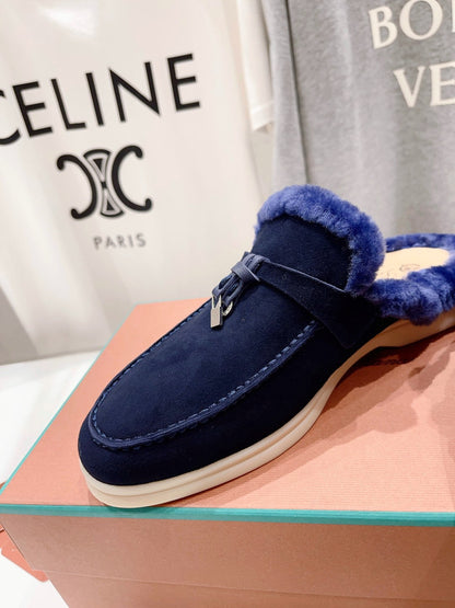 LP CHARMS WALK BABOUCHE LOAFERS INDIGO FLEECE