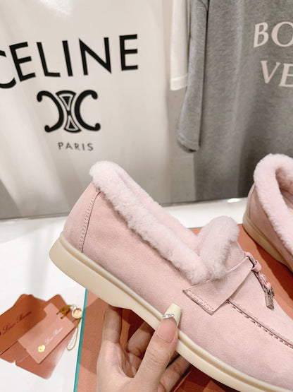 LP SUMMER CHARMS WALK LOAFERS LIGHT PINK FLEECE