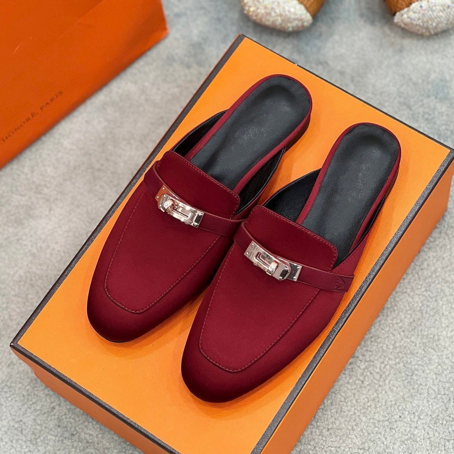 OZ Mule Cherry Silk Thick Cloth/Sheepskin