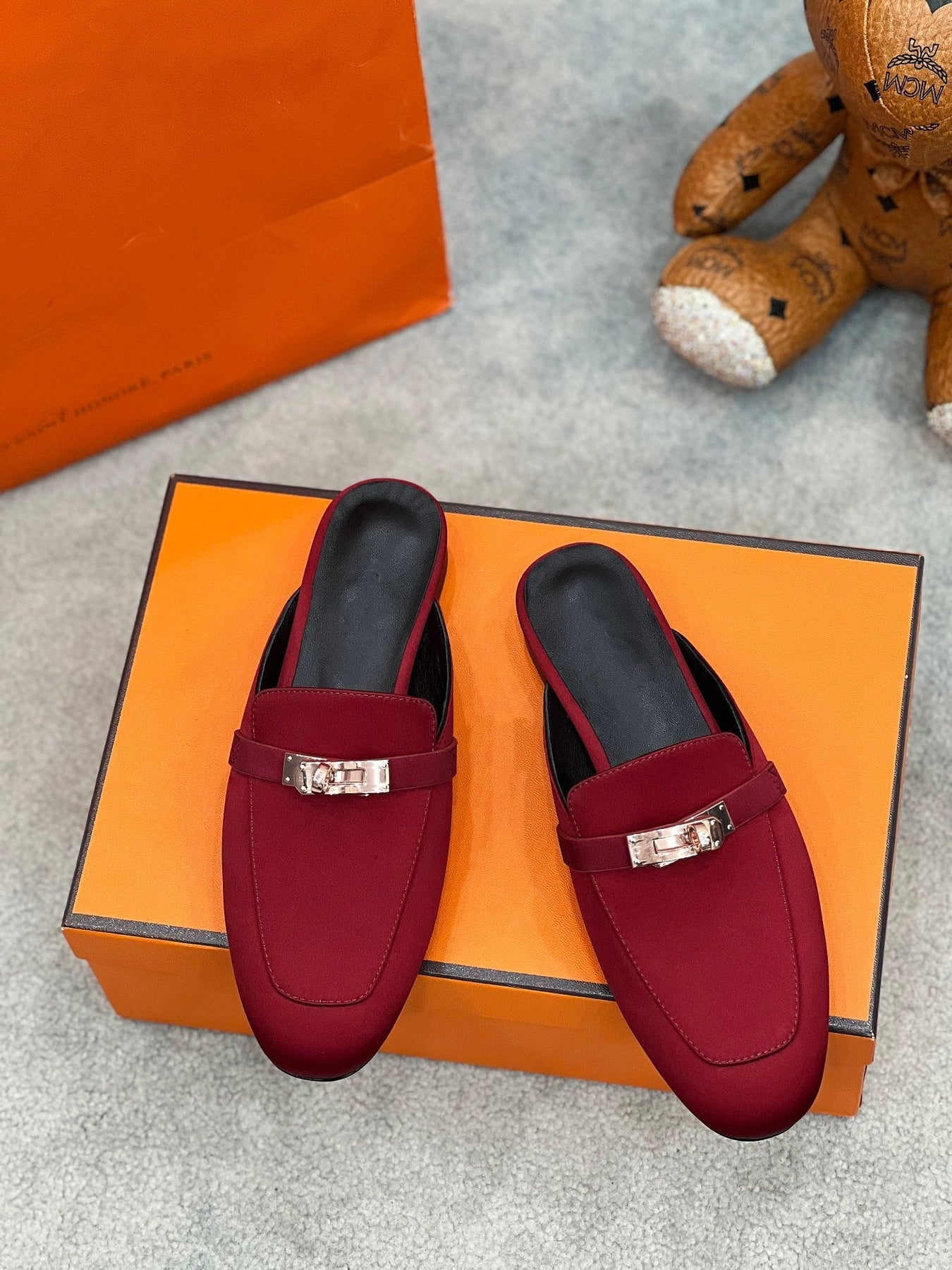 0Z Mule Cherry Silk Thick Cloth/Sheepskin