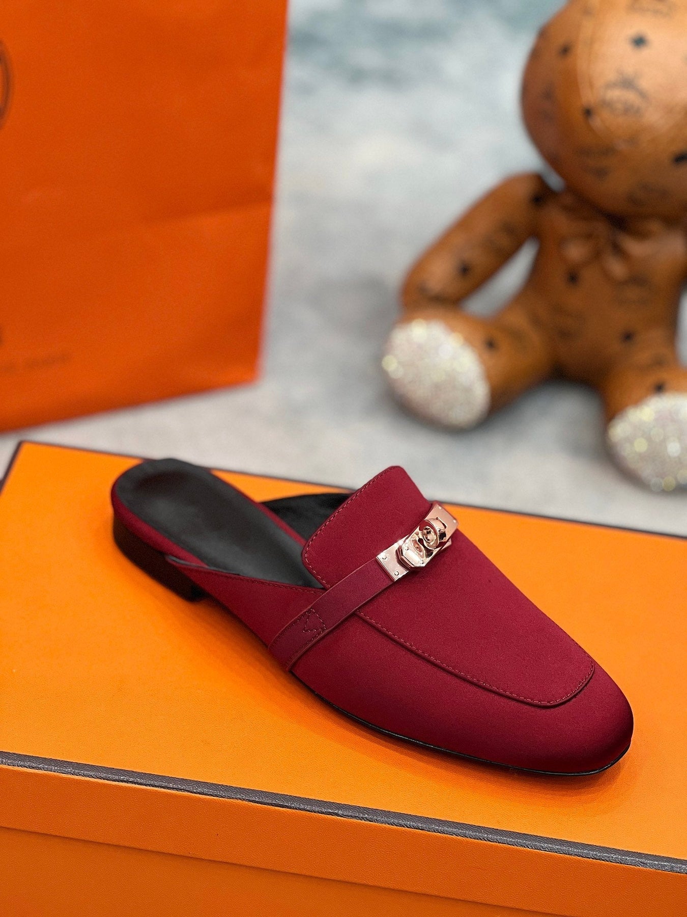 0Z Mule Cherry Silk Thick Cloth/Sheepskin