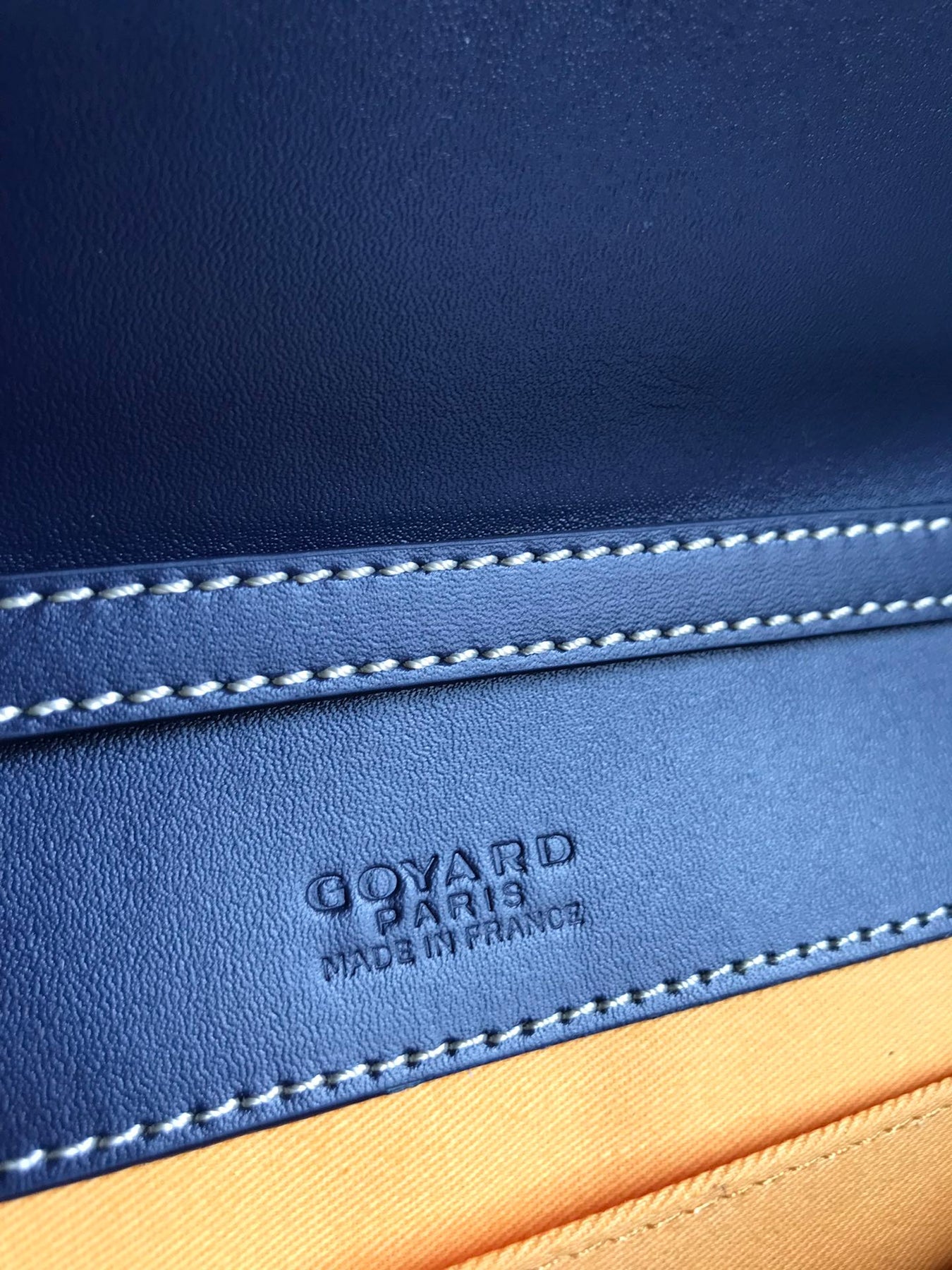 MONTE-CARLO PM CLUTCH 25 IN NAVY BLUE GOYARDINE CANVAS