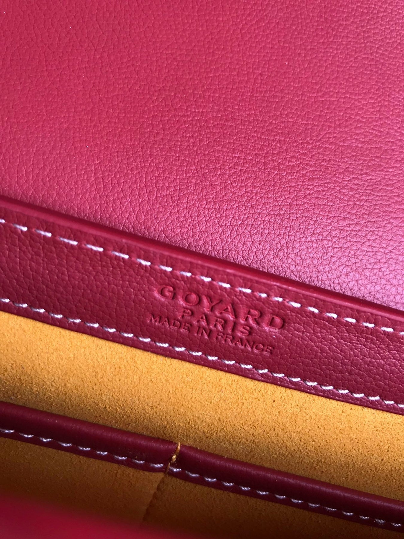 233 BAG 25 IN CLASSIC RED CALFKIN AND GOYARDINE CANVAS