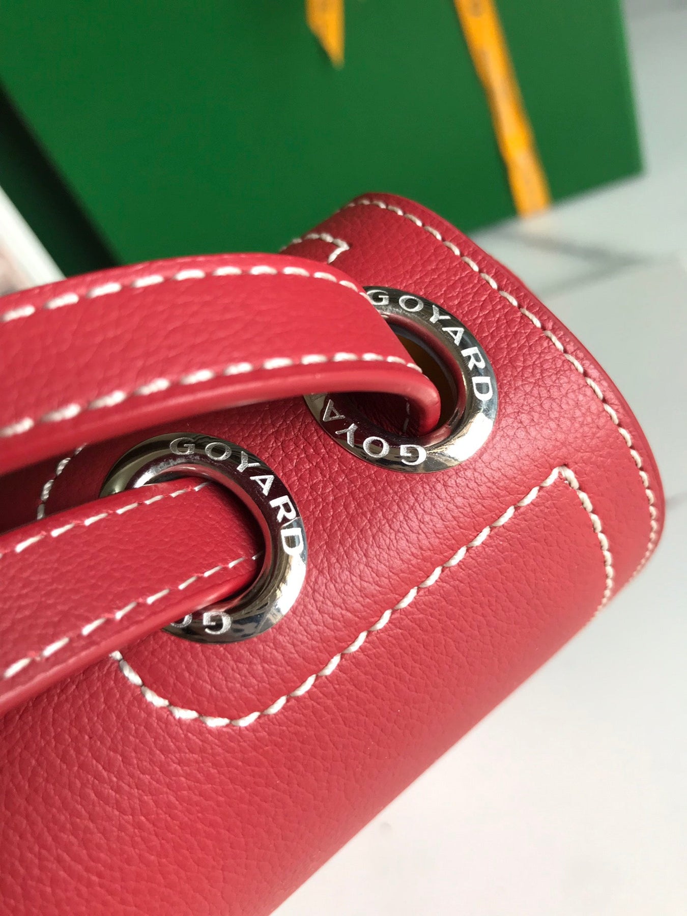 233 BAG 25 IN CLASSIC RED CALFKIN AND GOYARDINE CANVAS