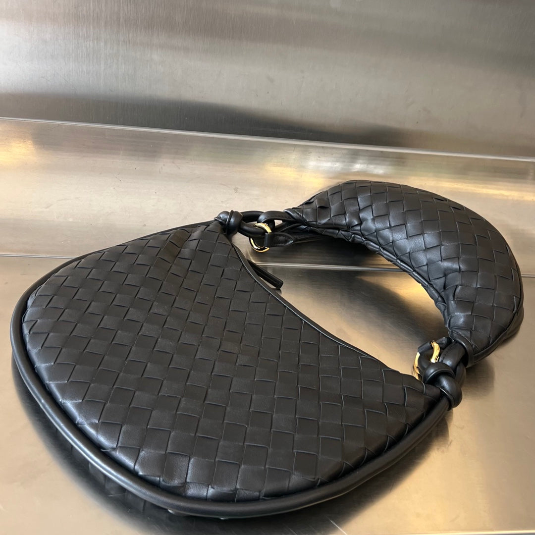 MEDIUM GEMELLI 36 BLACK LAMBSKIN