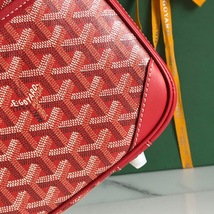 SAINT JEANNE BAG 35 IN RED GOYARDINE CANVAS AND CALFSKIN