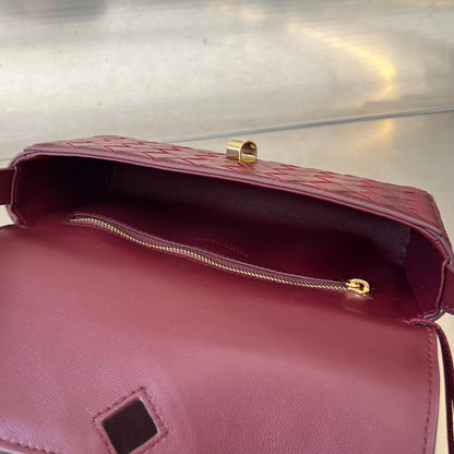 ANDIAMO 21 IN BURGUNDY RED LAMBSKIN