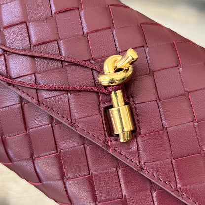 ANDIAMO 21 IN BURGUNDY RED LAMBSKIN